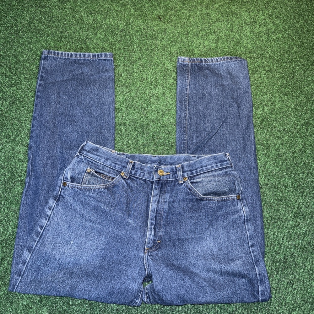 Men's‎ Lee Straight Leg Blue Jeans Size 34x32 Z13